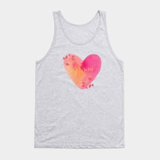 "Nonni" with Pink and Orange Heart Tank Top